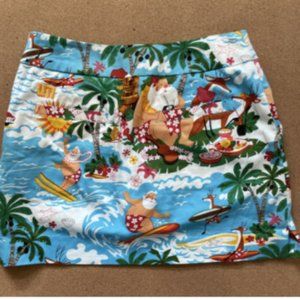 Loudmouth Hawaii Santa Surf Golf Skort Sz 2 Skirt